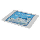 Custom Text Santorini Griechenland Schneidebrett (Ecke)