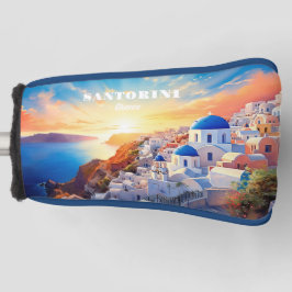 Custom Text Santorini Griechenland Sunset Golf Headcover