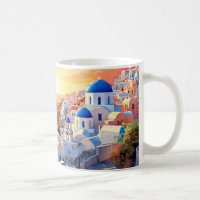 Custom Text Santorini Griechenland Sunset