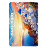 Custom Text Santorini Griechenland Sunset Magnet (Vertikal)