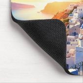 Custom Text Santorini Griechenland Sunset Mousepad (Ecke)