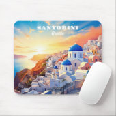 Custom Text Santorini Griechenland Sunset Mousepad (Mit Mouse)