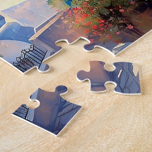 Custom Text Santorini Griechenland Sunset Puzzle (Seite)