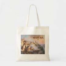 Custom Text Sassi di Matera Italy Watercolor Retro