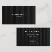 CUSTOM TEXT - Schwarz-graue vertikale Streifen Visitenkarte (Vorne/Hinten)