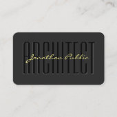 Custom Text Script Black & Gold Luxury Architectur Visitenkarte (Vorderseite)
