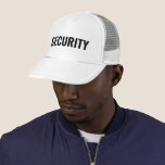 Custom Text Security Team Crew Mens Womens Unisex Truckerkappe<br><div class="desc">Custom Text Upload Photo Image or Company Logo Text Here Modern Elegant Template Men's Women's Unisex Security Member Black White Baseball Cap / Trucker Hat. Colors: White, White and Navy Blue, Tan and Brown, Red / White / Blue, Yellow, White and Maroon, White and Green, White and Royal, White and...</div>