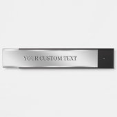 Custom Text Silver Create Your Own Elegant Modern Türschild (Vorderseite )