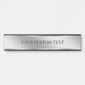 Custom Text Silver Create Your Own Elegant Modern Türschild (Vorderseite )