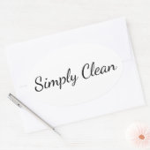 Custom Text Simply Clean Oval Sticker Sheet (Umschlag)