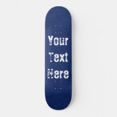 Custom Text Skateboard Blue Jeans Fabric (Vorderseite)