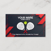 🎾Custom text,  Smash & Serve Custom Padel Coach Visitenkarte (Vorderseite)