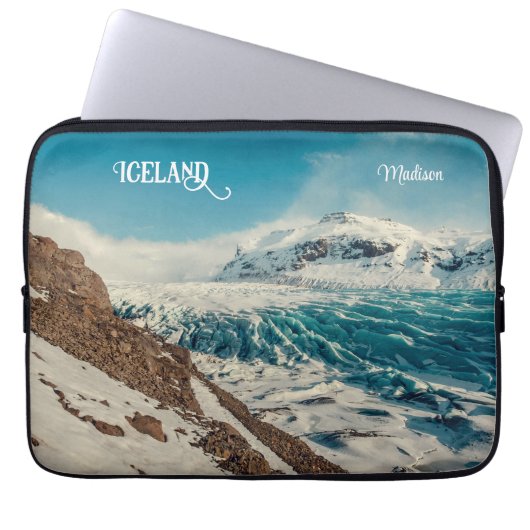 Custom Text Solheimajokull, Island Laptopschutzhülle (Vorderseite)