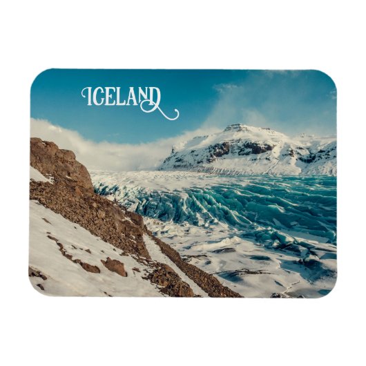 Custom Text Solheimajokull, Island Magnet (Horizontal)