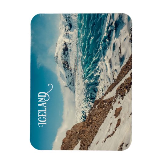 Custom Text Solheimajokull, Island Magnet (Vertikal)