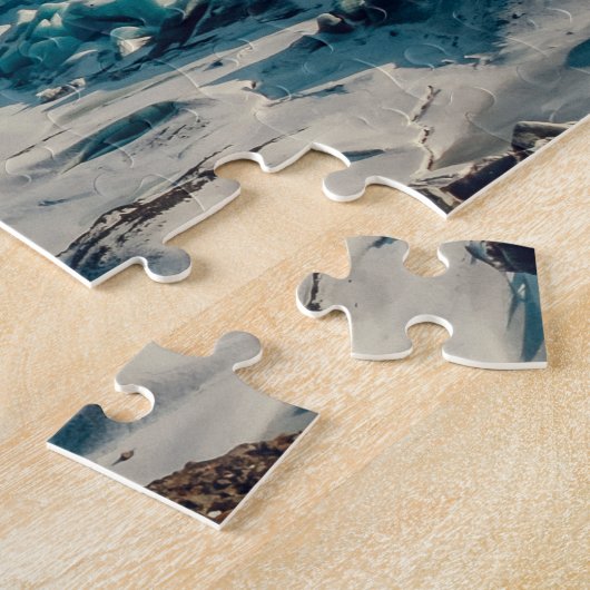Custom Text Solheimajokull, Island Puzzle (Seite)