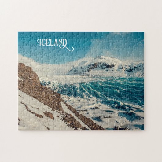 Custom Text Solheimajokull, Island Puzzle (Horizontal)