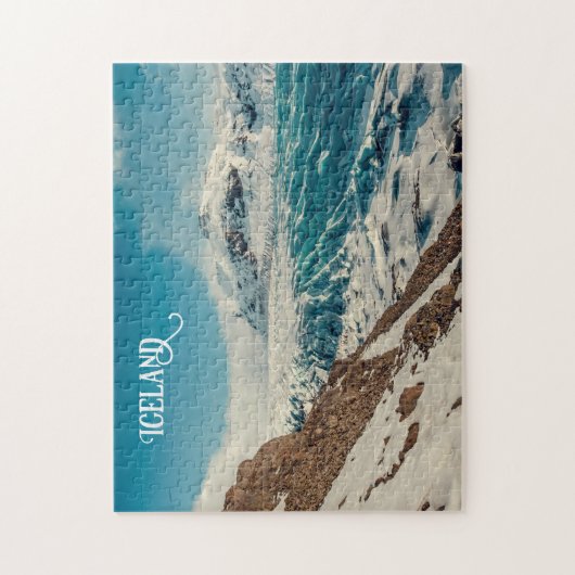 Custom Text Solheimajokull, Island Puzzle (Vertikal)