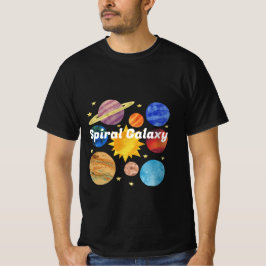 Custom text Spiral galaxy l Colorful Grafik Black T-Shirt