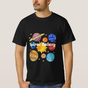 Custom text Spiral galaxy l Colorful Grafik Black T-Shirt