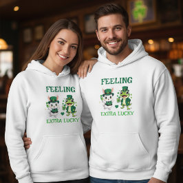 Custom Text St. Patrick's Day Frog and Bunny Hoodie