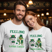 Custom Text St. Patrick's Day Frog and Bunny Tri-Blend Shirt