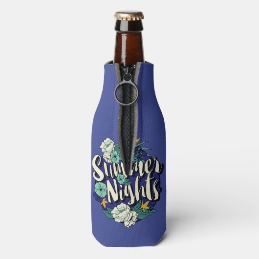 Custom Text Summer Nights Flaschenkühler (Flasche Rückseite)