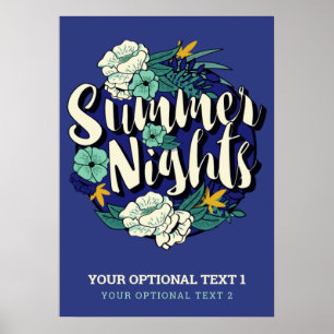 Custom Text Summer Nights Poster