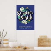 Custom Text Summer Nights Poster (Küche)