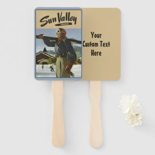 Custom text Sun Valley Idaho Vintage Reise Fächer