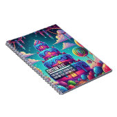 Custom Text Sweet Dream Cake Fantasy Landscape Notizblock (Rechte Seite)