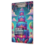 Custom Text Sweet Dreams Cake Art Whimsical Purple Klemmbrett (Links)