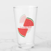 Custom Text Sweet Watermelon Glass Glas (Rückseite)