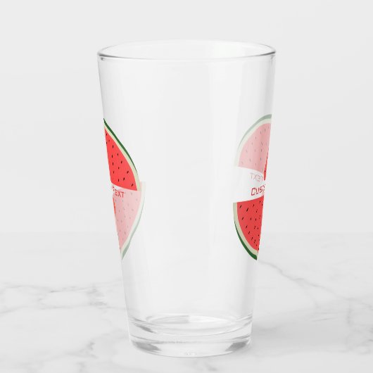 Custom Text Sweet Watermelon Glass Glas (Links)