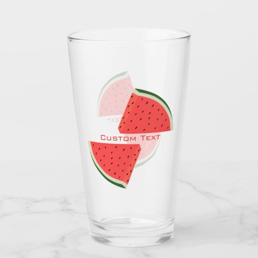 Custom Text Sweet Watermelon Glass Glas (Vorderseite)