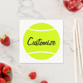 Custom Text Tennis Ball Cocktail Napkins Serviette (Beispiel)