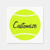 Custom Text Tennis Ball Cocktail Napkins Serviette (Vorderseite)