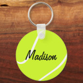 Custom Text Tennis Ball Key Chains Schlüsselanhänger (Vorderseite)