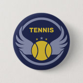 Custom Text Tennis Ball mit Flügen Button (Vorderseite)