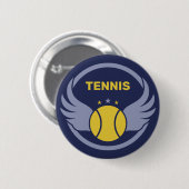 Custom Text Tennis Ball mit Flügen Button (Vorne & Hinten)