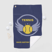Custom Text Tennis Ball mit Flügen Golfhandtuch (Insitu)