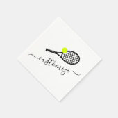Custom Text Tennis Ball Racket Party Bankett Serviette (Ecke)