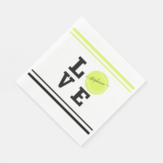 Custom Text Tennis Ball Racket Party Bankett Serviette (Ecke)