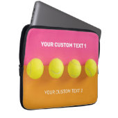Custom Text Tennis Balls Laptopschutzhülle (Vorne Rechts)