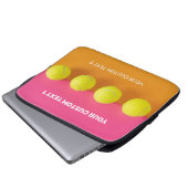 Custom Text Tennis Balls Laptopschutzhülle (Vorne Knopf)