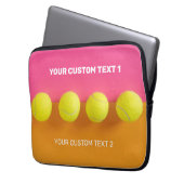 Custom Text Tennis Balls Laptopschutzhülle (Vorderseite Links)