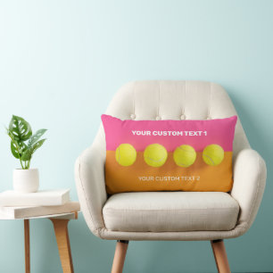 Custom Text Tennis Balls Lendenkissen