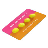 Custom Text Tennis Balls Magnet (Linke Seite)