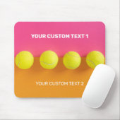 Custom Text Tennis Balls Mousepad (Mit Mouse)
