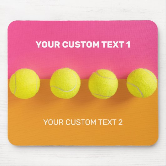 Custom Text Tennis Balls Mousepad (Vorne)